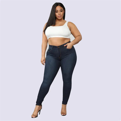 Plus size jeans XL-5XL women's high waist skinny denim jeans casual high stretch pencil pants drop shipping 2020 new arrival