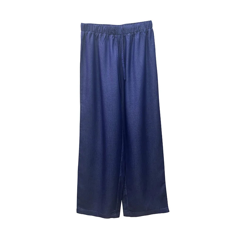Plus size, women's jeans for summer high waist slimming, thin and wide leg pants 3513
