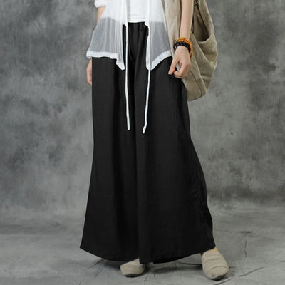 Plus Size High Waist Long Pants for Women Clothing Summer Solid Casual Wide Leg Trousers Fashion Korean Female Clot