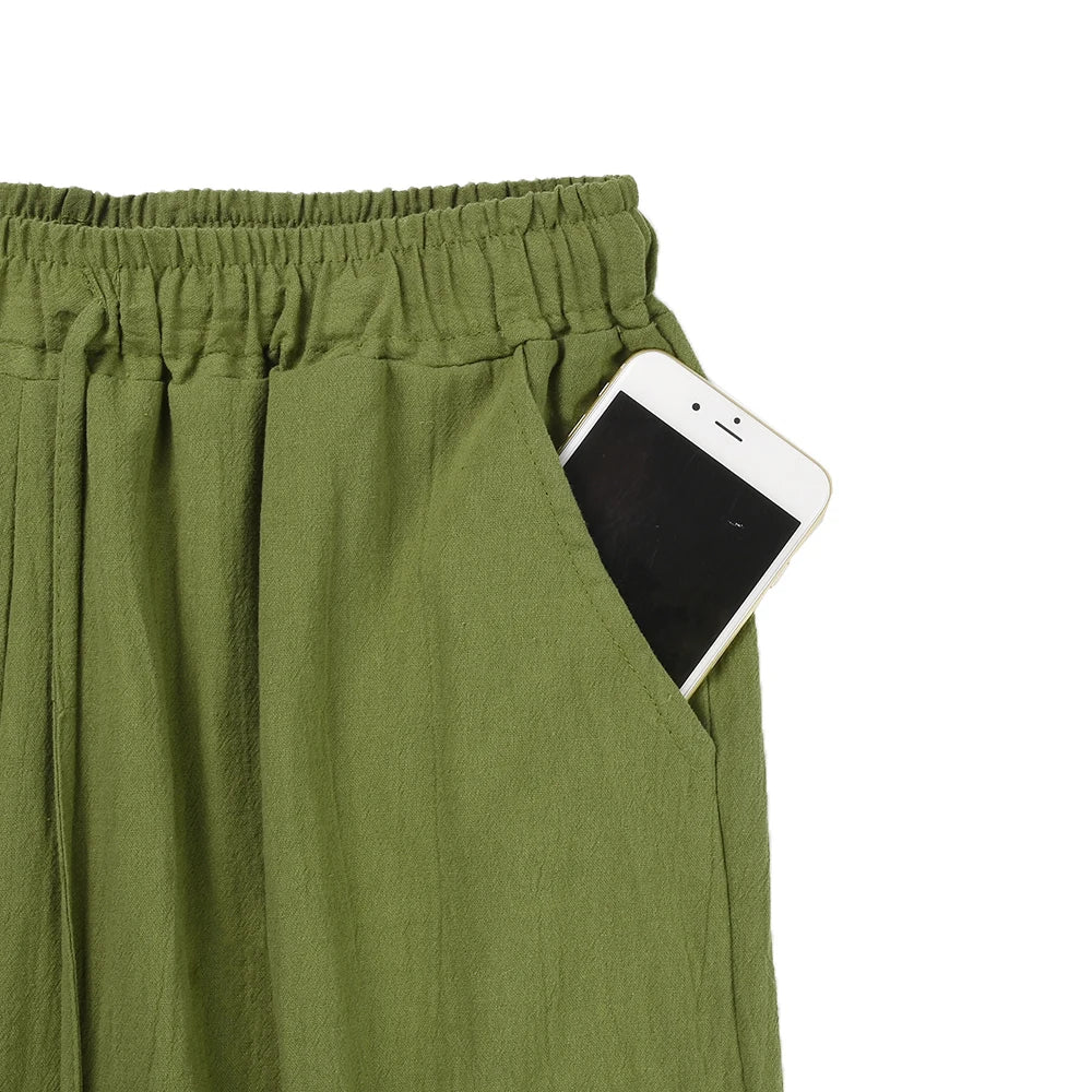 Plus Size High Waist Long Pants for Women Clothing Summer Solid Casual Wide Leg Trousers Fashion Korean Female Clot